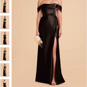 Black Satin Maxi Dress- Mia Convertible Dress